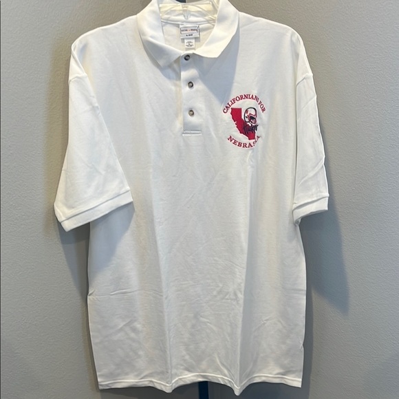 Anvil Other - Never worn Anvil White Polo Shirt with Red Embroidery